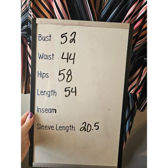 Lane Bryant striped Surplice-Neck Side-Ruched Midi Dress sz 22/24 new with tags - Picture 8 of 8